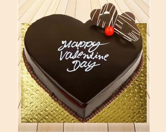 Heart Shaped Chocolate Truffle Cake