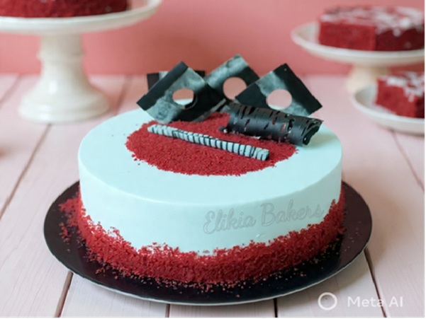 Red Velvet Cheese Cream Icing Cake