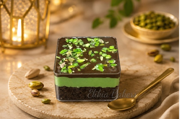 Chocolate Pista Kunafa Dessert Tub