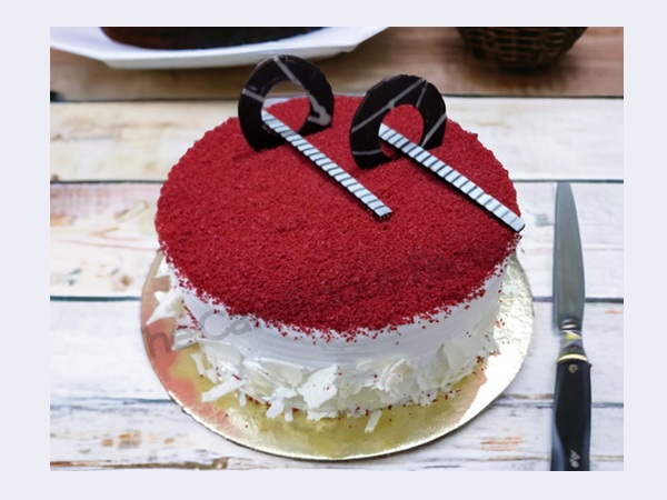 Red Velvet White Forest Cake