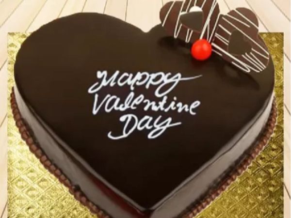 Heart Shaped Chocolate Truffle Cake
