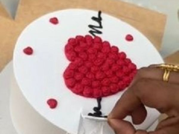 Secret Message Valentine's Cake Design 2