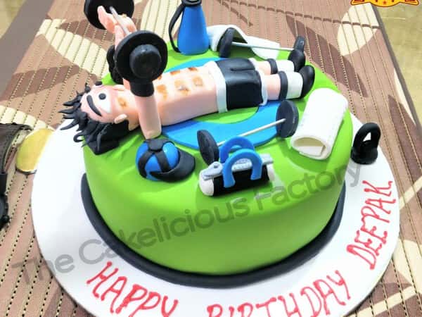 Gym Theme Cake Design 9