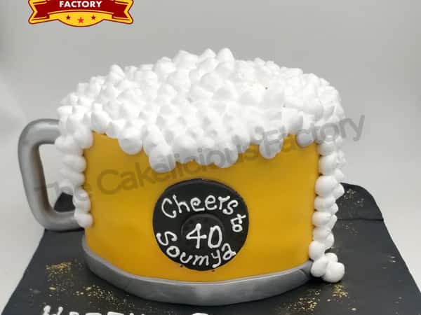 Beer Mug Fondant Cake Design 19