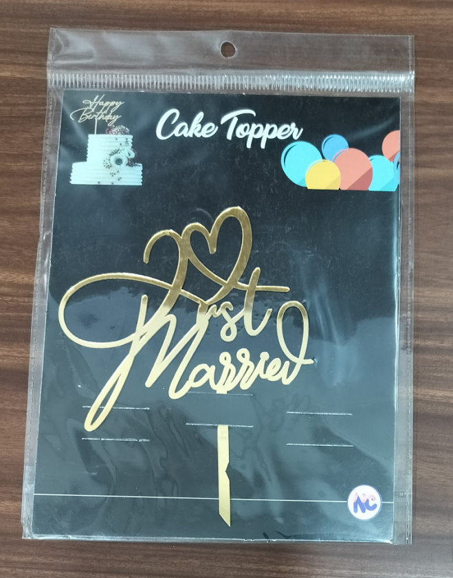 Just Married Cake Topper
