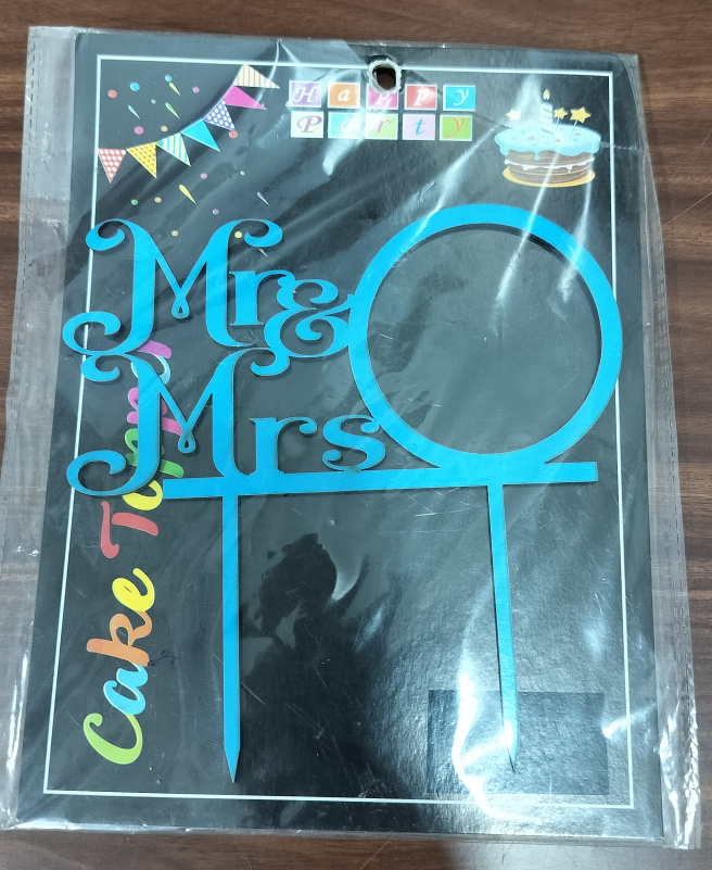 Mr & Mrs Photo Frame Cake Topper