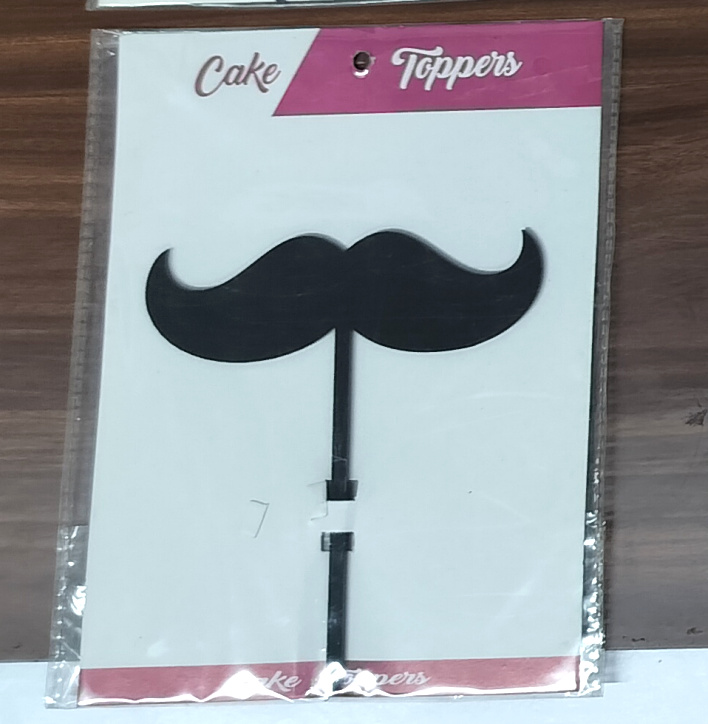 Mustache Design Cake Topper