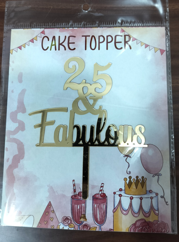 25 & Fabulous Cake Topper