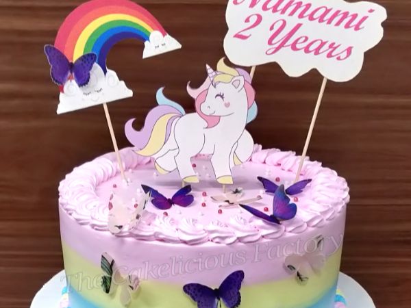Unicorn Theme Beautiful Cake