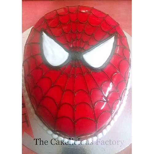 Spiderman Face Cake