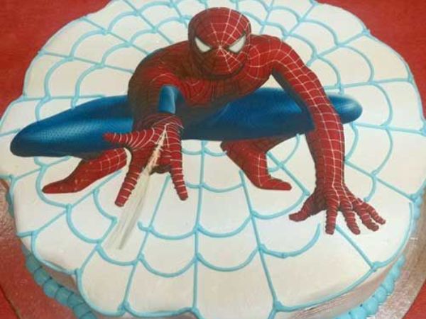 Spiderman Web Theme Cake