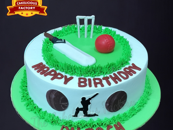 Cricket Theme Cake Design 2