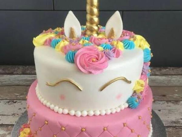 Unicorn Fondant Cake Design 9