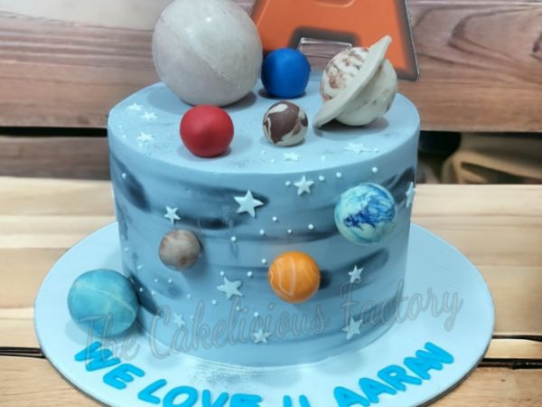 Solar System Planets Theme Cake 2