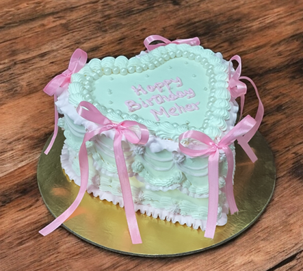 Beautiful Heart Shaped Bow Cake Design 1