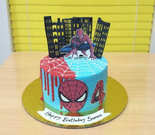 Spiderman Theme Cake 1