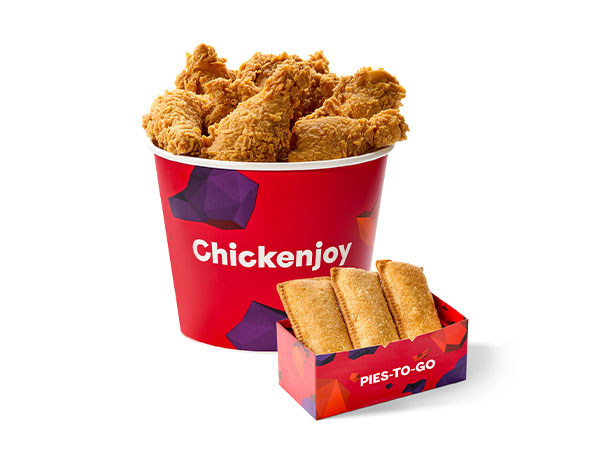 6pc Chickenjoy Bucket + Peach Mango Pie To-Go-Box