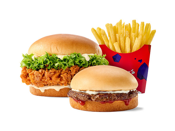 Chicken Fillet Sandwich + Yumburger + Fries