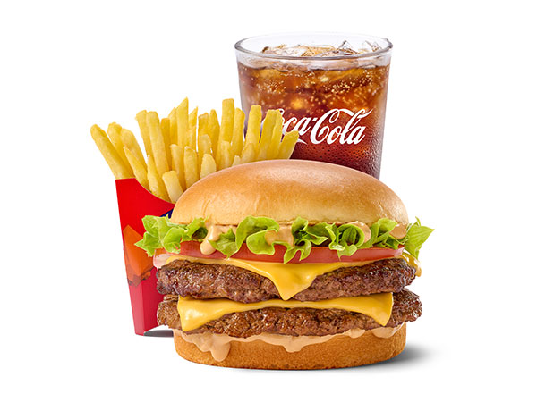 Jolliburger Deluxe Double Meal