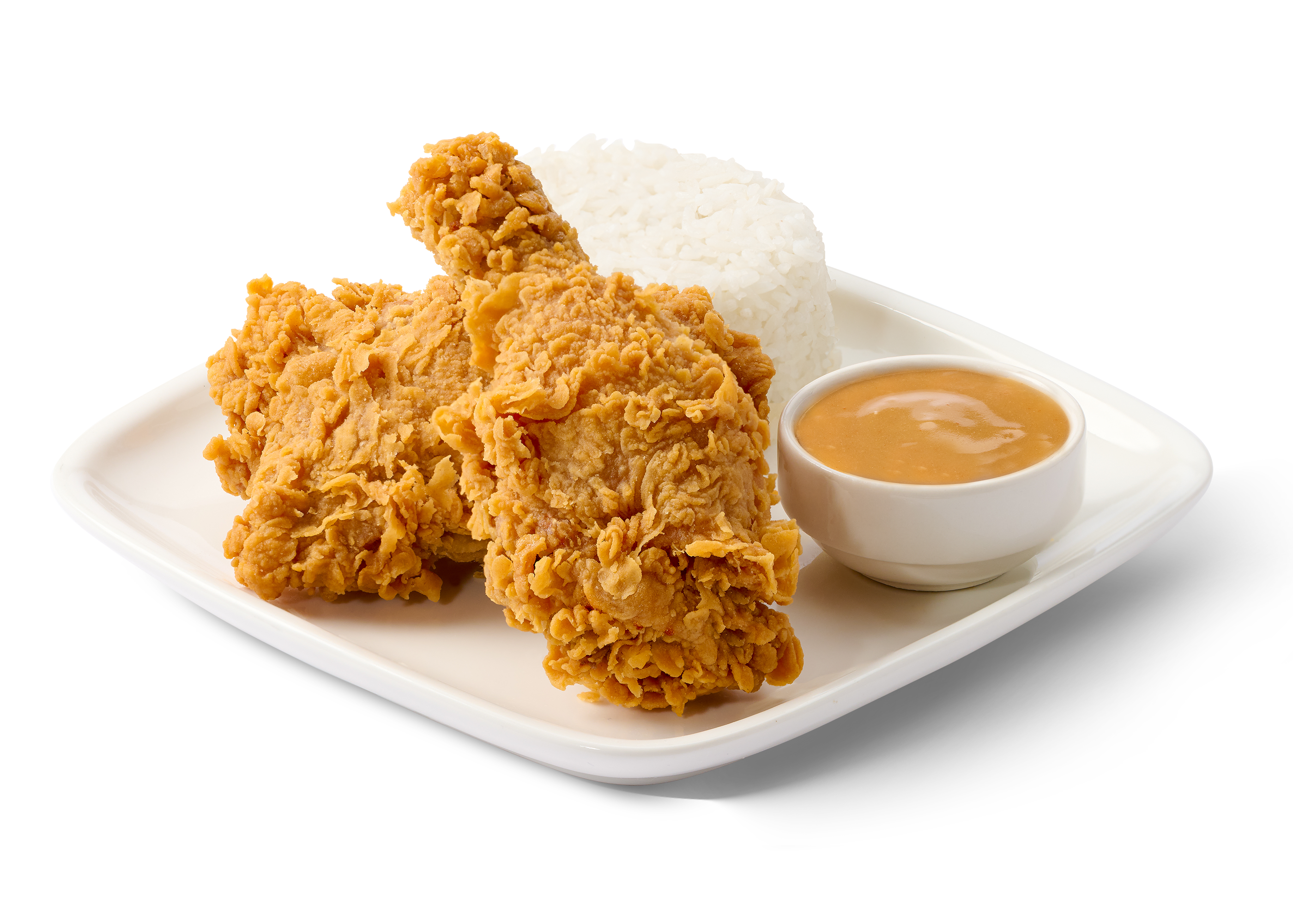 2pc Chicken+ Rice + Mushroom Gravy