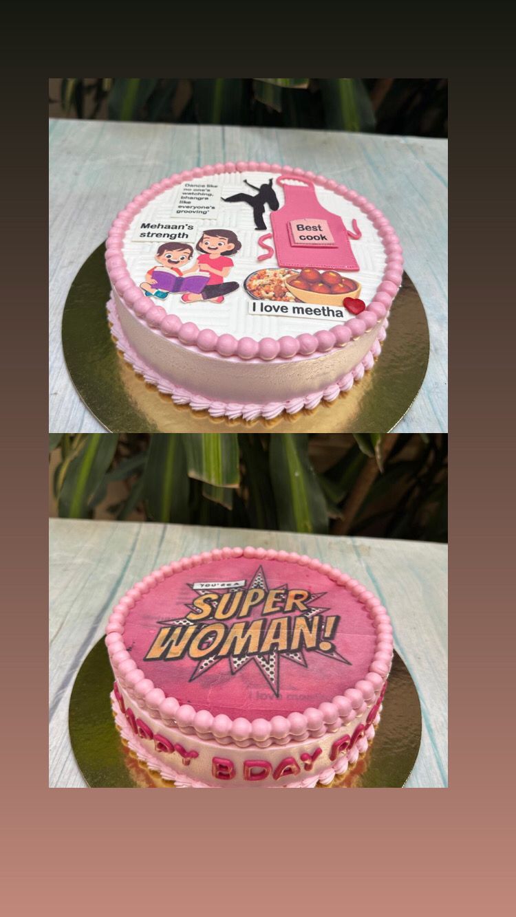 Burn cake - Super woman theme