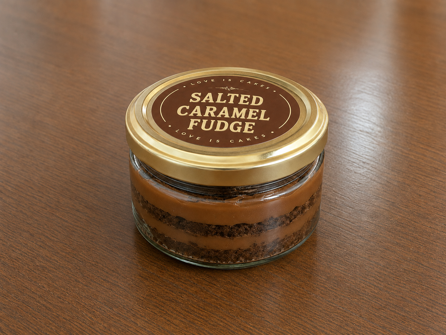Salted Caramel Fudge Jar