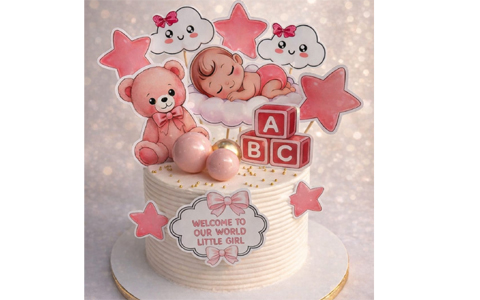 Welcome baby cake