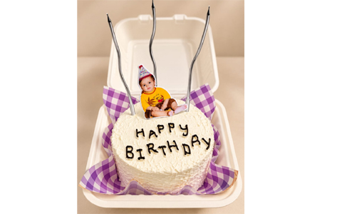 Vintage photo bento cake